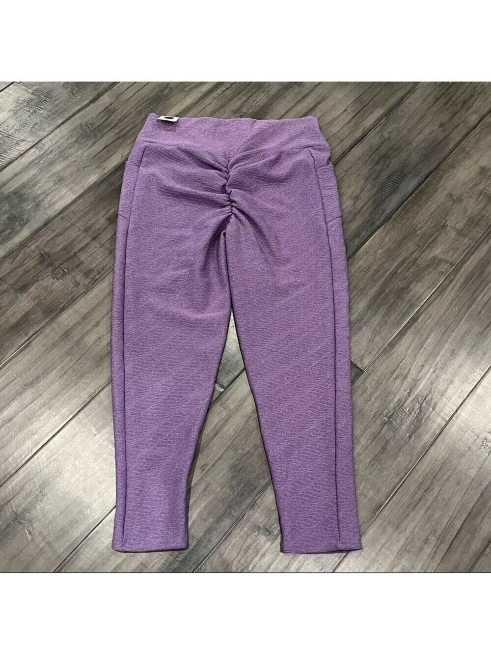 Otos Lavender Textured Ruched Booty Leggings - Size 3X